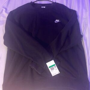 Nike black with white Nike letters crewneck size XL